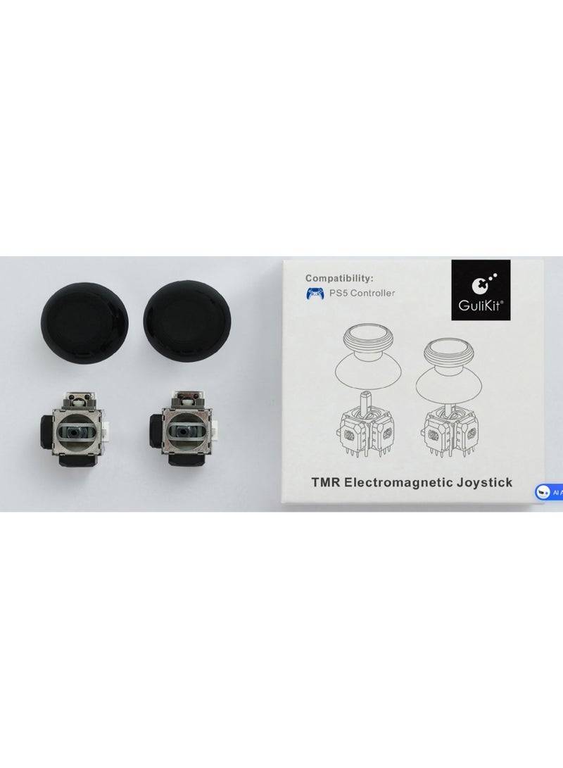 GuliKit TMR Magnetic Joystick Replacement Kit for PS5 DualSense Controller,Anti-Drift Electromagnetic Stick Repair Module with Thumbstick Caps, Soldering Required - Image 1